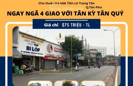 Cho thuê nhà Mặt Tiền Lê Trọng Tấn 250m2, 75 triệu - NGANG 10M